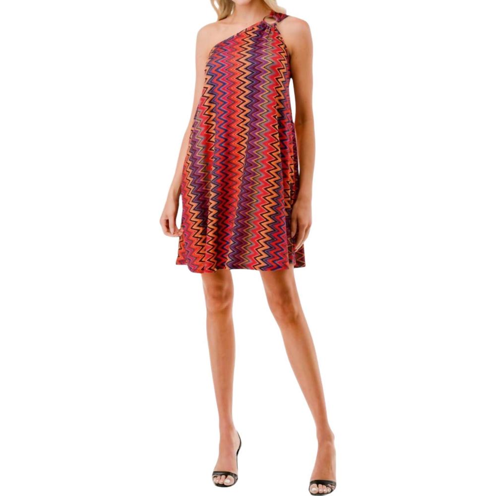 NEW VAVA louisa asymetrical dress in red missoni